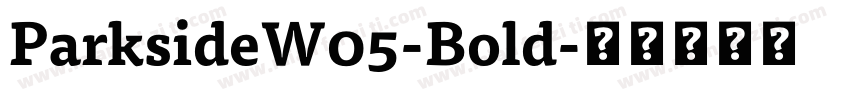ParksideW05-Bold字体转换
