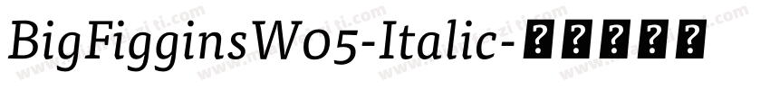BigFigginsW05-Italic字体转换