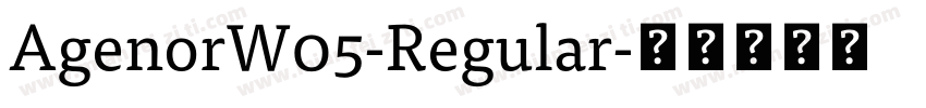 AgenorW05-Regular字体转换
