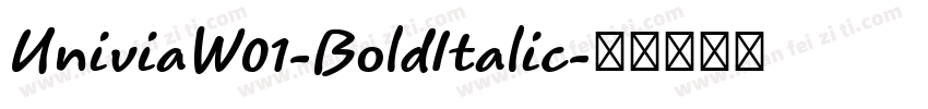 UniviaW01-BoldItalic字体转换
