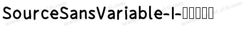 SourceSansVariable-I字体转换