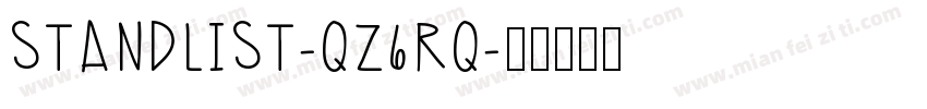 Standlist-qZ6rq字体转换