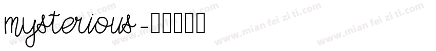 mysterious字体转换
