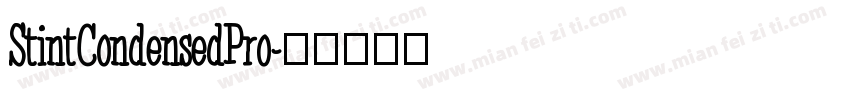 StintCondensedPro字体转换