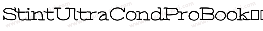 StintUltraCondProBook字体转换