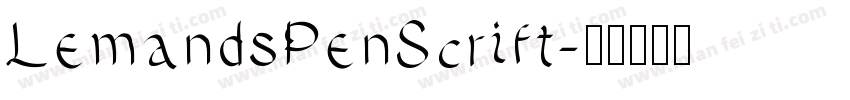 LemandsPenScrift字体转换