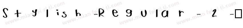 Stylish-Regular-2字体转换