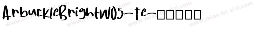 ArbuckleBrightW05-Te字体转换