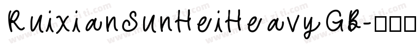 RuixianSunHeiHeavyGB字体转换