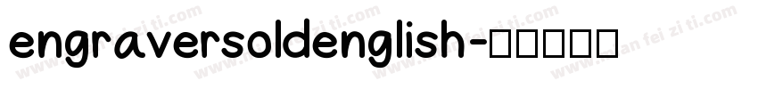engraversoldenglish字体转换
