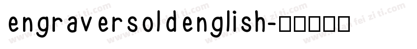 engraversoldenglish字体转换
