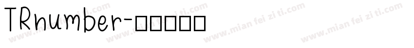 TRnumber字体转换