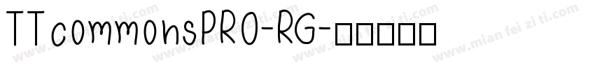TTcommonsPRO-RG字体转换