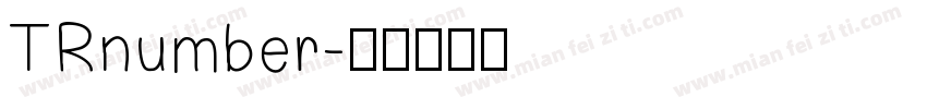 TRnumber字体转换