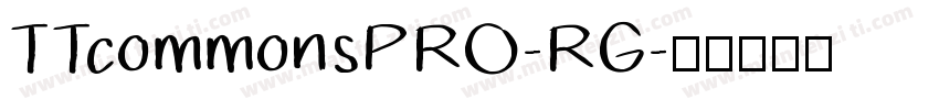 TTcommonsPRO-RG字体转换