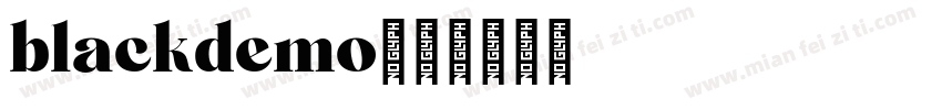 blackdemo字体转换
