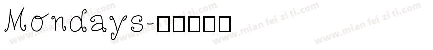 Mondays字体转换