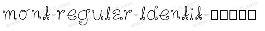mont-regular-ldentit字体转换