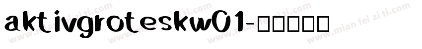 aktivgroteskw01字体转换