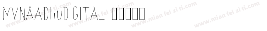 MVNAADHuDIGITAL字体转换