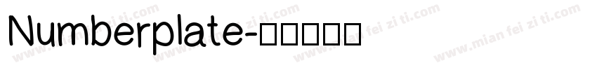 Numberplate字体转换
