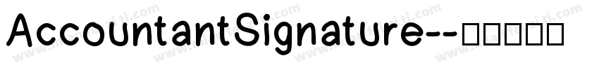 AccountantSignature-字体转换