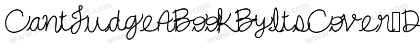 CantJudgeABookByItsCover-D3j9字体转换