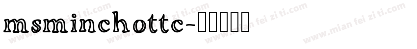msminchottc字体转换