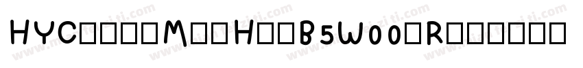 HYChangMeiHeiB5W00-R字体转换