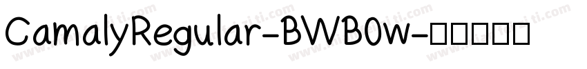 CamalyRegular-BWB0w字体转换