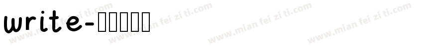 write字体转换