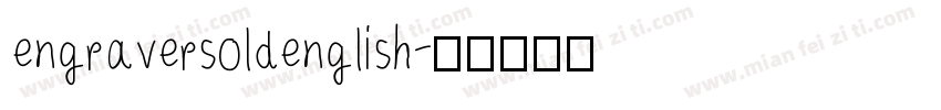 engraversoldenglish字体转换