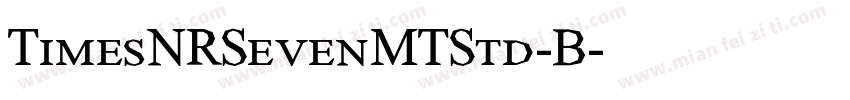 TimesNRSevenMTStd-B字体转换