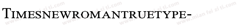 Timesnewromantruetype字体转换