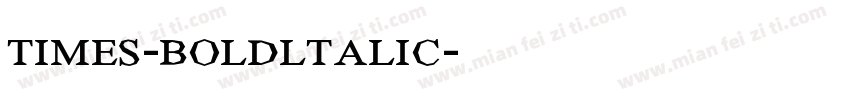 times-boldltalic字体转换