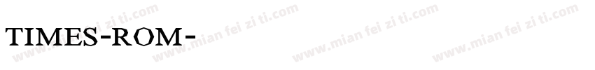 times-rom字体转换