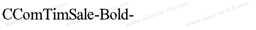 CComTimSale-Bold字体转换