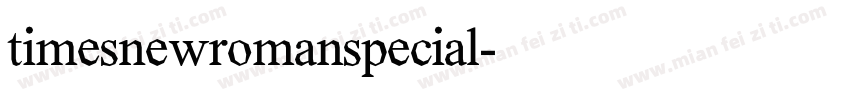 timesnewromanspecial字体转换