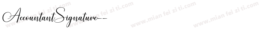 AccountantSignature-字体转换
