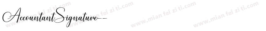 AccountantSignature-字体转换