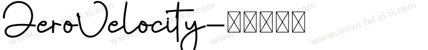 ZeroVelocity字体转换