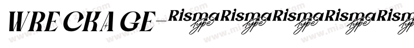 WRECKAGE字体转换