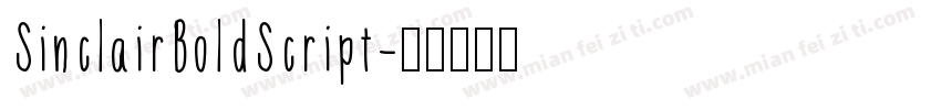 SinclairBoldScript字体转换