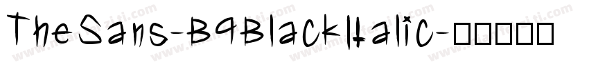 TheSans-B9BlackItalic字体转换