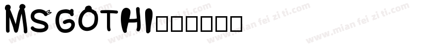 MSGOTHI字体转换
