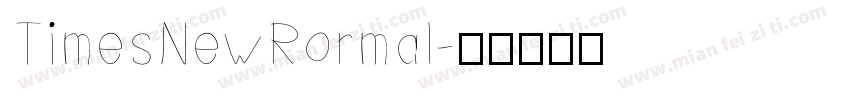 TimesNewRormal字体转换