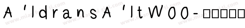 AldransAltW00字体转换