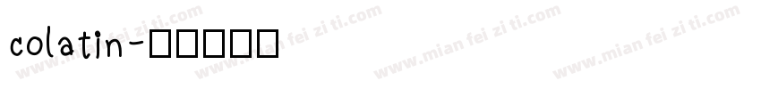 colatin字体转换