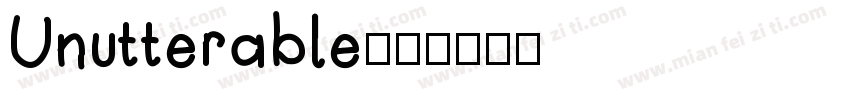 Unutterable字体转换