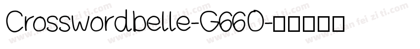 Crosswordbelle-G66O字体转换